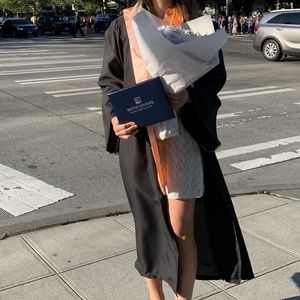 Black graduation gown